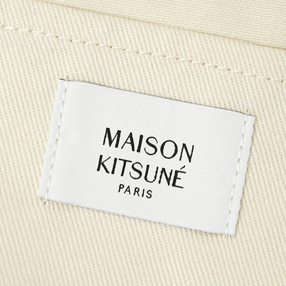MAISON KITSUNE メンズ レディース トートバッグ DOUBLE FOX HEAD TOTE MRUBT23 WW0096 ECRU アイボリー P700