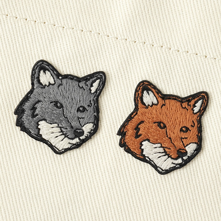 MAISON KITSUNE メンズ レディース トートバッグ DOUBLE FOX HEAD TOTE MRUBT23 WW0096 ECRU アイボリー P700