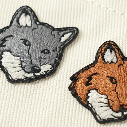 MAISON KITSUNE メンズ レディース トートバッグ DOUBLE FOX HEAD TOTE MRUBT23 WW0096 ECRU アイボリー P700