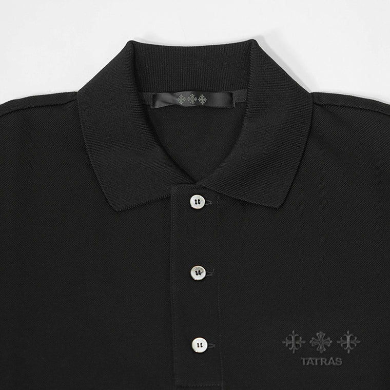 【SUMMER FINAL SALE】 TATRAS メンズ ポロシャツ GEO MTAT25S8272 M BLACK ブラック 01