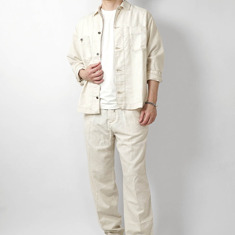 REPLAY メンズ シャツブルゾン MV864E 23807A アイボリー 200