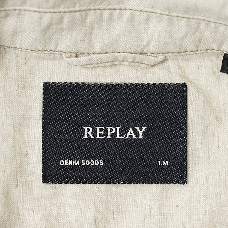 REPLAY メンズ シャツブルゾン MV864E 23807A アイボリー 200