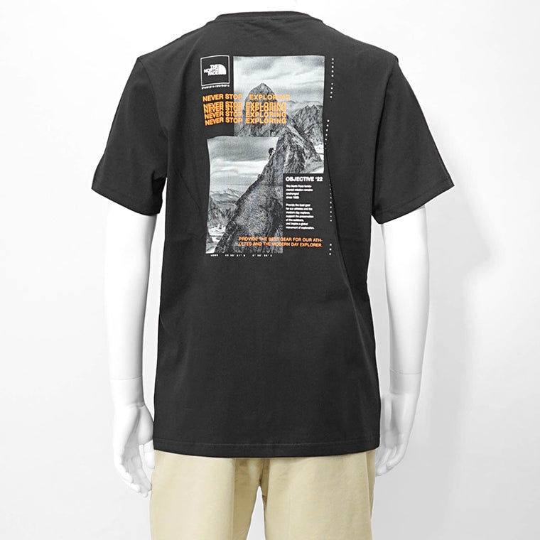 【SUMMER FINAL SALE】 THE NORTH FACE メンズ Tシャツ SS COLLAGE TEE NF0A89FR TNF BLACK SUMMIT GOLD ブラック オレンジ AGG
