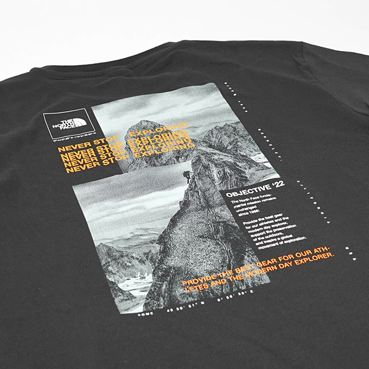 【SUMMER FINAL SALE】 THE NORTH FACE メンズ Tシャツ SS COLLAGE TEE NF0A89FR TNF BLACK SUMMIT GOLD ブラック オレンジ AGG