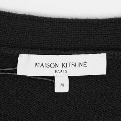 【2024AW CLEARANCE SALE】 MAISON KITSUNE メンズ カーディガン FOX HEAD INTARSIA COMFORT CARDIGAN NM00508 KM0329 BLACK ブラック P199