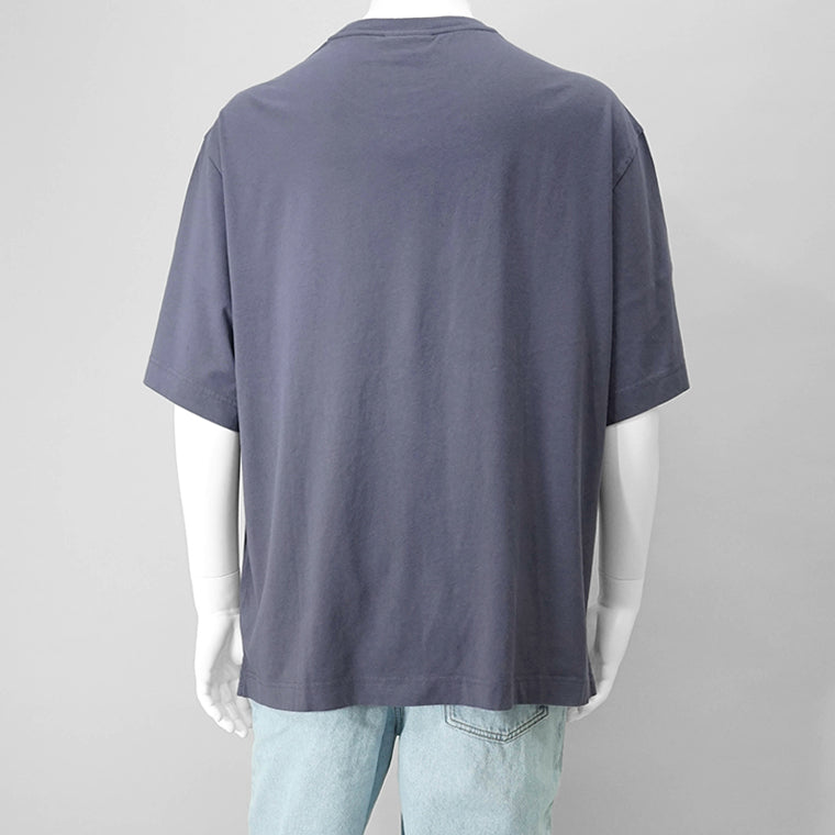 【SUMMER FINAL SALE】 MAISON KITSUNE メンズ Tシャツ CHILLAX PRINT OVERSIZE TEE SHIRT OM00108 KJ0008 FIG パープル 0120