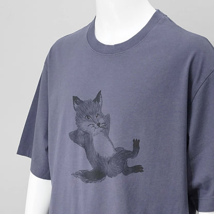 【SUMMER FINAL SALE】 MAISON KITSUNE メンズ Tシャツ CHILLAX PRINT OVERSIZE TEE SHIRT OM00108 KJ0008 FIG パープル 0120