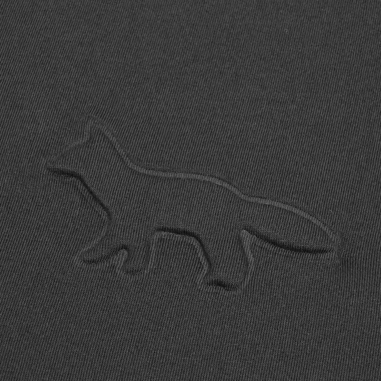 MAISON KITSUNE メンズ Tシャツ EMBOSSED PROFILE FOX OVERSIZE TEE SHIRT OM00116 KJ7016 BLACK ブラック P199