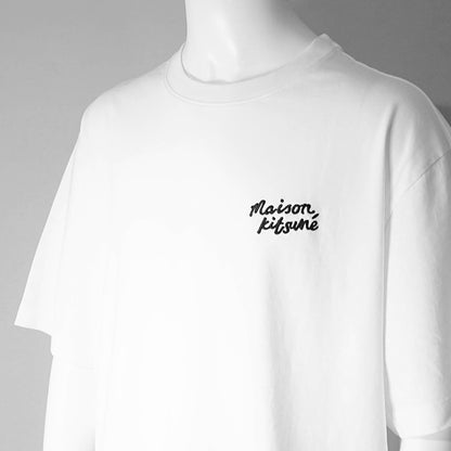 MAISON KITSUNE メンズ Tシャツ HANDWRITING EMBROIDERY OVERSIZE TEE OM00123 KJ0119 2カラー