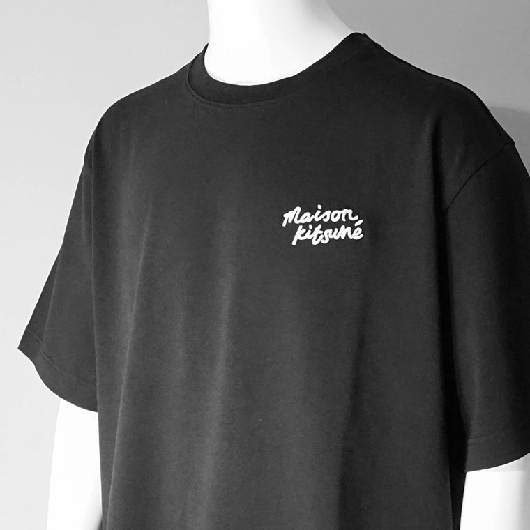 MAISON KITSUNE メンズ Tシャツ HANDWRITING EMBROIDERY OVERSIZE TEE OM00123 KJ0119 2カラー