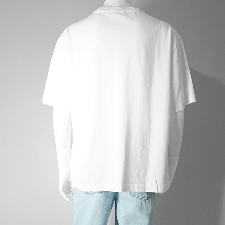 MAISON KITSUNE メンズ Tシャツ HANDWRITING EMBROIDERY OVERSIZE TEE OM00123 KJ0119 2カラー