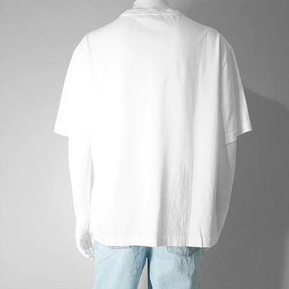 MAISON KITSUNE メンズ Tシャツ HANDWRITING EMBROIDERY OVERSIZE TEE OM00123 KJ0119 2カラー