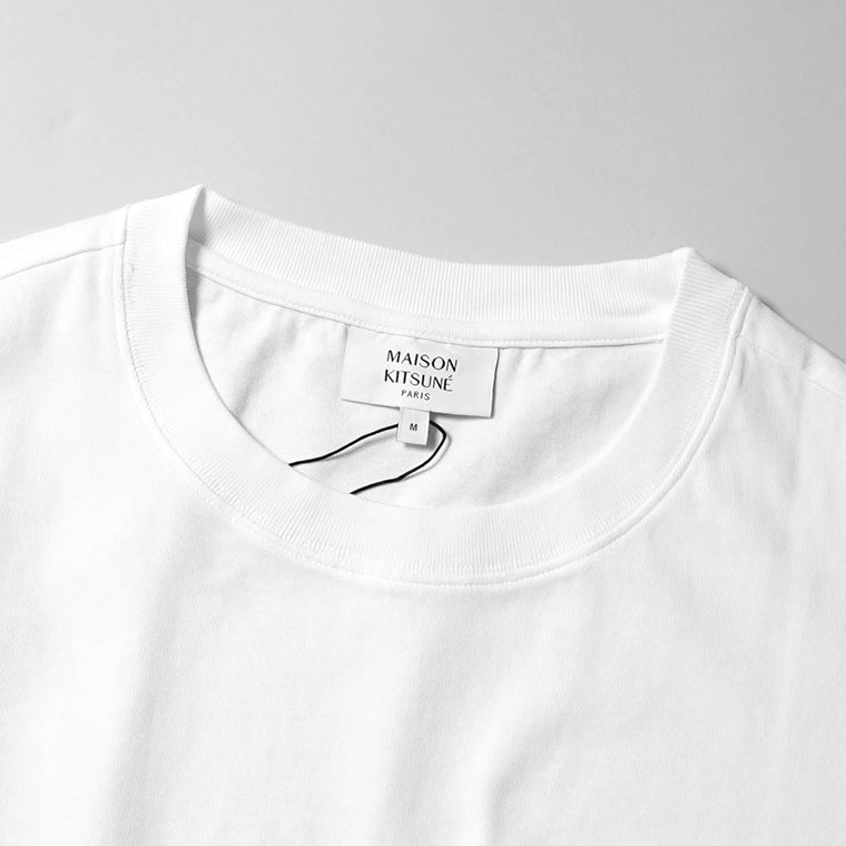 MAISON KITSUNE メンズ Tシャツ HANDWRITING EMBROIDERY OVERSIZE TEE OM00123 KJ0119 2カラー