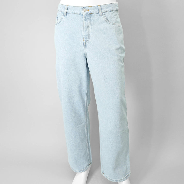 【SUMMER FINAL SALE】 MAISON KITSUNE メンズ ジーンズ RELAXED DENIM JEANS OM01105 WD4009 LIGHT WASH ウォッシュブルー 0203