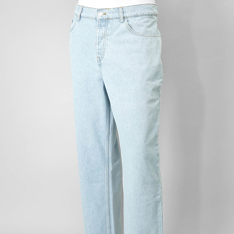 【SUMMER FINAL SALE】 MAISON KITSUNE メンズ ジーンズ RELAXED DENIM JEANS OM01105 WD4009 LIGHT WASH ウォッシュブルー 0203
