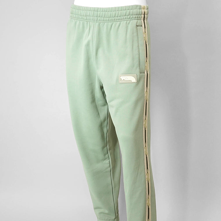 【SUMMER FINAL SALE】 MAISON KITSUNE メンズ スウェットパンツ FLASH FOX TRACK PANTS OM01126 KM0322 VERT DE GRIS グリーン 0078