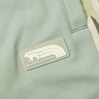 【SUMMER FINAL SALE】 MAISON KITSUNE メンズ スウェットパンツ FLASH FOX TRACK PANTS OM01126 KM0322 VERT DE GRIS グリーン 0078