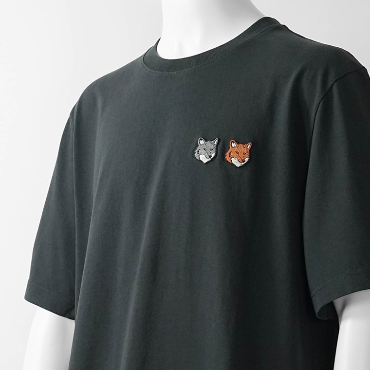 【2026SS SUMMER SALE】MAISON KITSUNE メンズ Tシャツ DOUBLE FOX HEAD COMFORT TEE SHIRT OM011CF KJ7025 2カラー