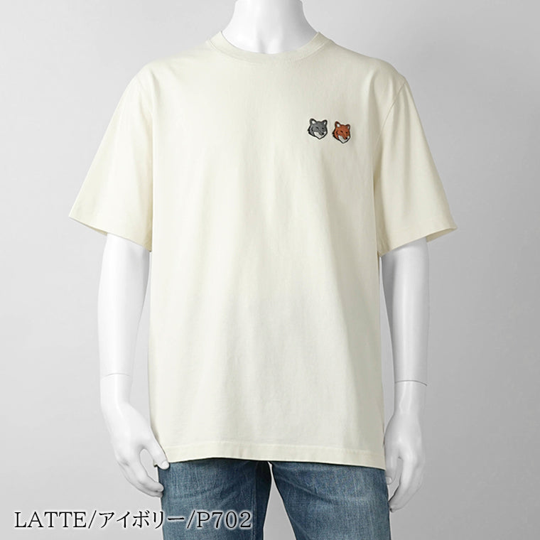 【2026SS SUMMER SALE】MAISON KITSUNE メンズ Tシャツ DOUBLE FOX HEAD COMFORT TEE SHIRT OM011CF KJ7025 2カラー
