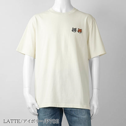 【2026SS SUMMER SALE】MAISON KITSUNE メンズ Tシャツ DOUBLE FOX HEAD COMFORT TEE SHIRT OM011CF KJ7025 2カラー