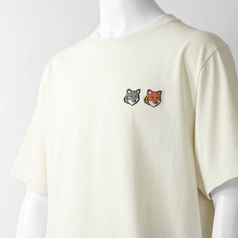 【2026SS SUMMER SALE】MAISON KITSUNE メンズ Tシャツ DOUBLE FOX HEAD COMFORT TEE SHIRT OM011CF KJ7025 2カラー