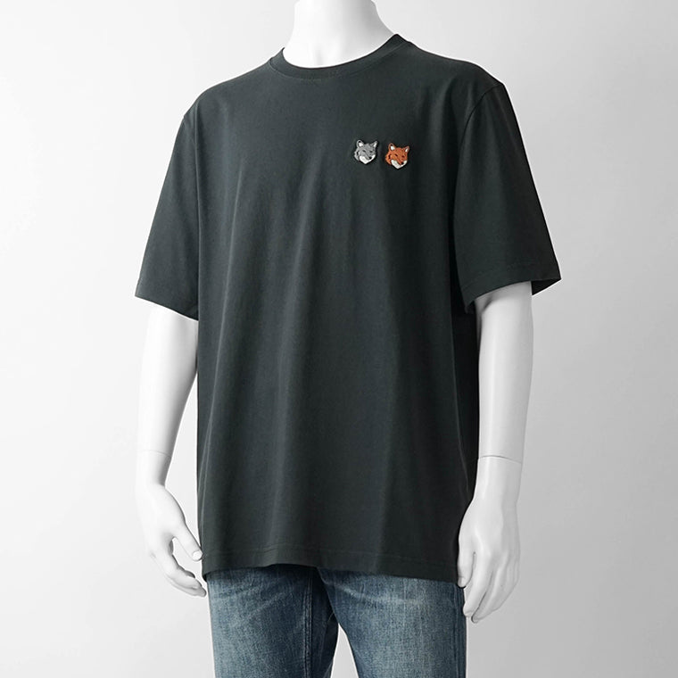 【2026SS SUMMER SALE】MAISON KITSUNE メンズ Tシャツ DOUBLE FOX HEAD COMFORT TEE SHIRT OM011CF KJ7025 2カラー