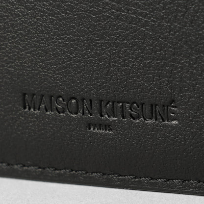 MAISON KITSUNE メンズ レディース コイン＆カードケース PROFILE FOX ZIPPED CARDHOLDER OM05342 LC0045 BLACK ブラック P199