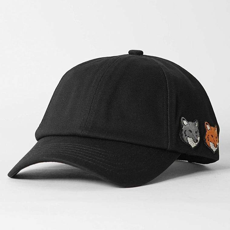 MAISON KITSUNE メンズ レディース キャップ DOUBLE FOX HEAD CAP OM611CF WW0096 ANTHRACITE P190