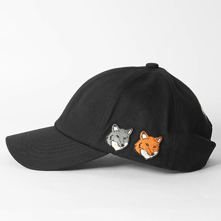 MAISON KITSUNE メンズ レディース キャップ DOUBLE FOX HEAD CAP OM611CF WW0096 ANTHRACITE P190