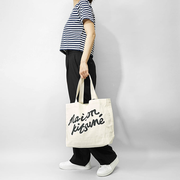 MAISON KITSUNE レディース Tシャツ BOLD FOX HEAD PATCH MULTI STRIPES BABY TEE SHIRT OW00110 KJ0008 INK BLUE MILK ネイビー ミルク 0243