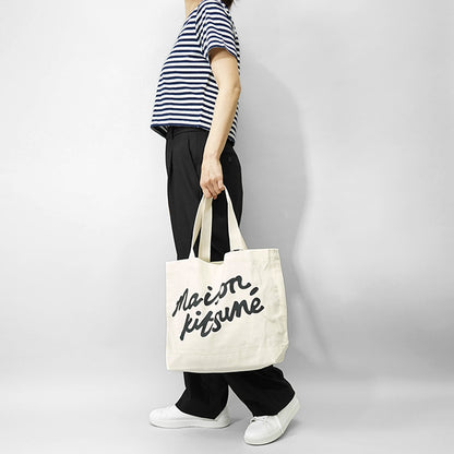 MAISON KITSUNE レディース Tシャツ BOLD FOX HEAD PATCH MULTI STRIPES BABY TEE SHIRT OW00110 KJ0008 INK BLUE MILK ネイビー ミルク 0243
