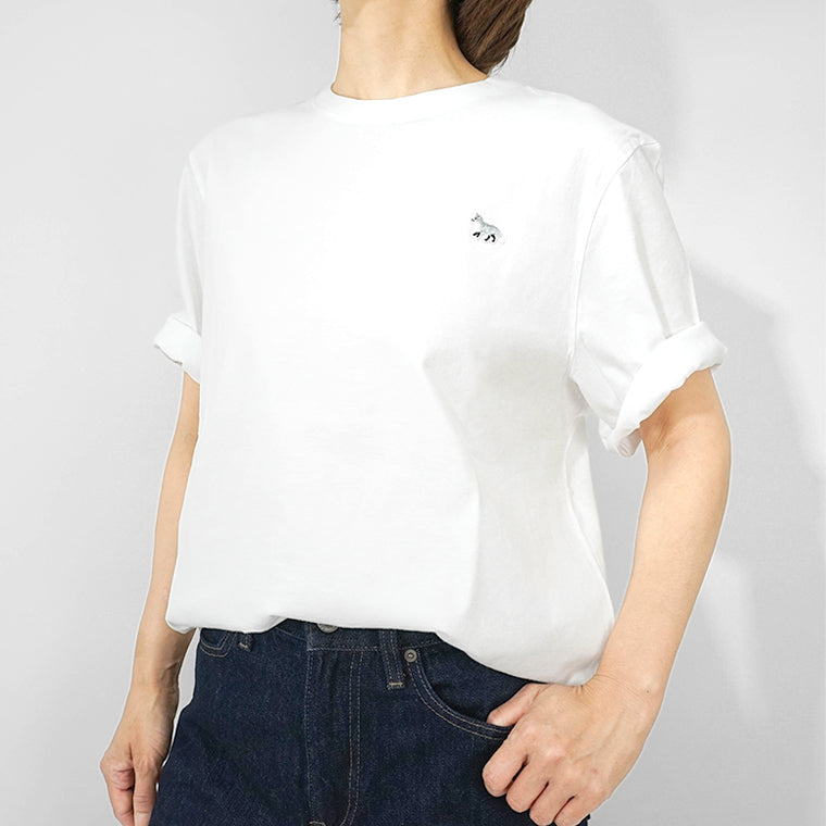MAISON KITSUNE レディース Tシャツ BABY FOX PATCH COMFORT T00EE SHIRT OW00130 KJ0008 WHITE ホワイト P100