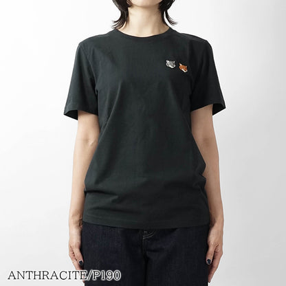 MAISON KITSUNE レディース Tシャツ DOUBLE FOX HEAD REGULAR TEE SHIRT OW011CF KJ7026 2カラー