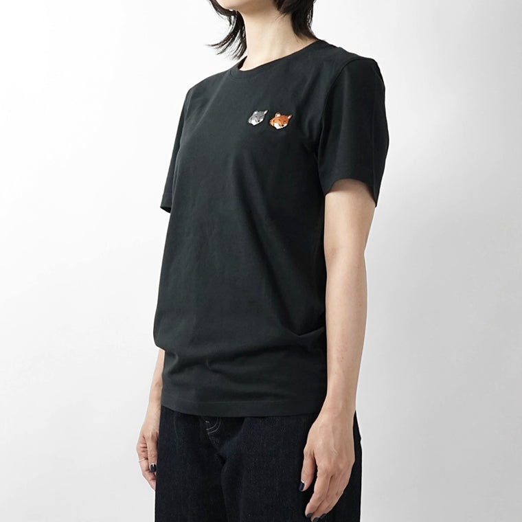 MAISON KITSUNE レディース Tシャツ DOUBLE FOX HEAD REGULAR TEE SHIRT OW011CF KJ7026 2カラー