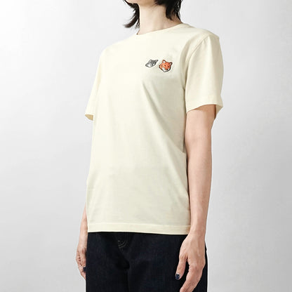 MAISON KITSUNE レディース Tシャツ DOUBLE FOX HEAD REGULAR TEE SHIRT OW011CF KJ7026 2カラー