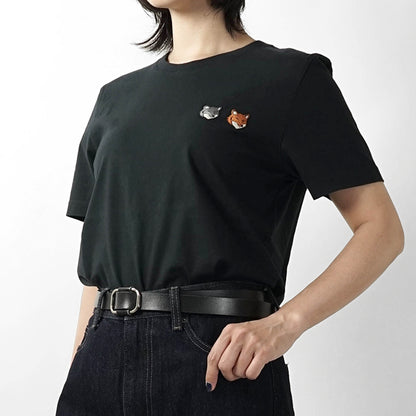 MAISON KITSUNE レディース Tシャツ DOUBLE FOX HEAD REGULAR TEE SHIRT OW011CF KJ7026 2カラー