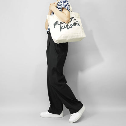 MAISON KITSUNE メンズ レディース トートバッグ HANDWRITING TOTE OW05124 WW9042 2カラー