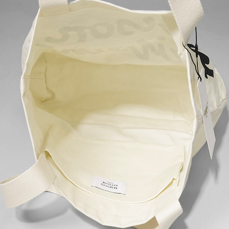 MAISON KITSUNE メンズ レディース トートバッグ HANDWRITING TOTE OW05124 WW9042 2カラー