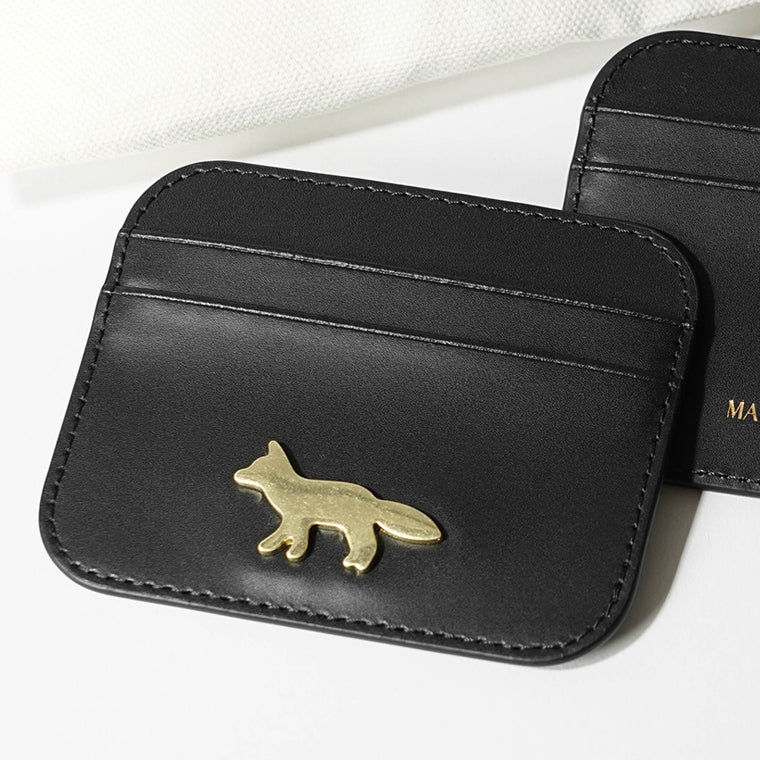 MAISON KITSUNE メンズ レディース カードケース EDIE CARDHOLDER OW05700 LR0001 BLACK ブラック P199