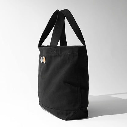 MAISON KITSUNE メンズ レディース トートバッグ DOUBLE FOX HEAD TOTE OW511CF WW0096 ANTHRACITE P190