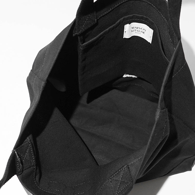 MAISON KITSUNE メンズ レディース トートバッグ DOUBLE FOX HEAD TOTE OW511CF WW0096 ANTHRACITE P190