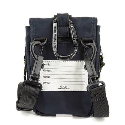 A.P.C. メンズ レディース ショルダーバッグ CROSSBODY POUCH TREK PAAFH H61733 DARK NAVY ダークネイビー IAK