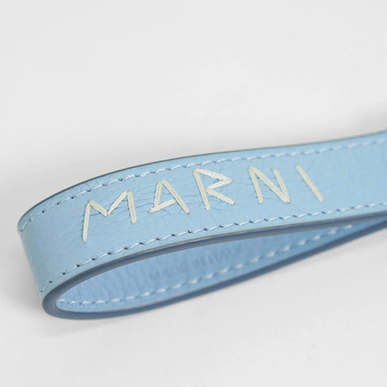 【新品未使用】MARNI マルニ キーリング キーホルダー ブルー マルニ キーホルダー ロゴ ブルー ユニセックス MARNI PCMI0018A1