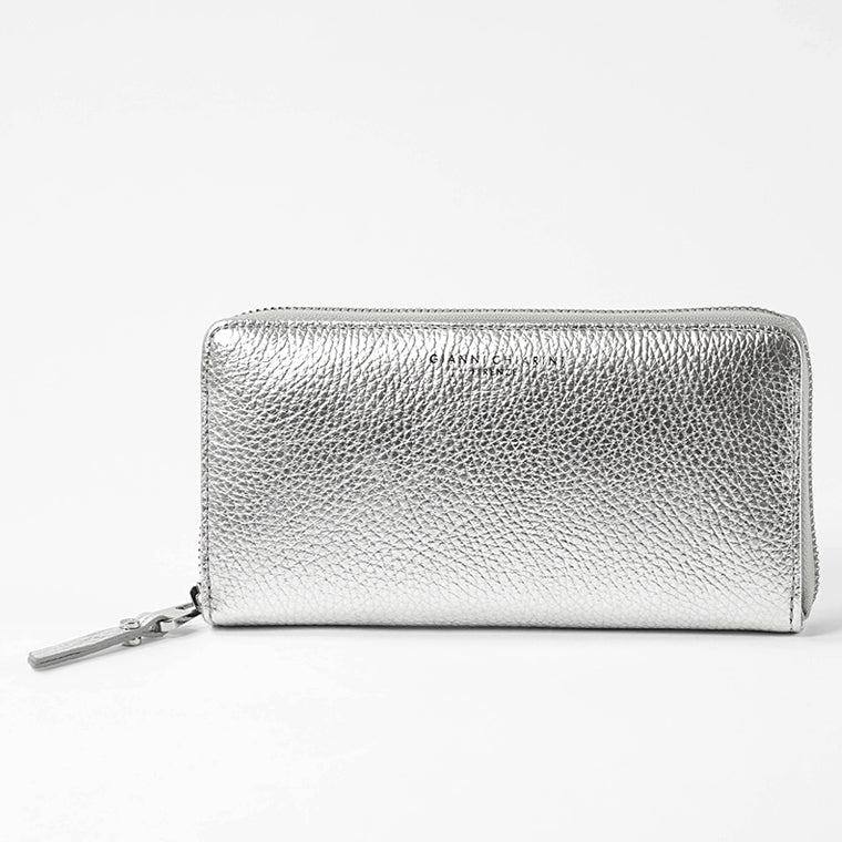 GIANNI CHIARINI レディース 長財布 PF5042 GRN LM SILVER シルバー 0406