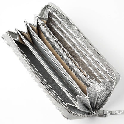 GIANNI CHIARINI レディース 長財布 PF5042 GRN LM SILVER シルバー 0406