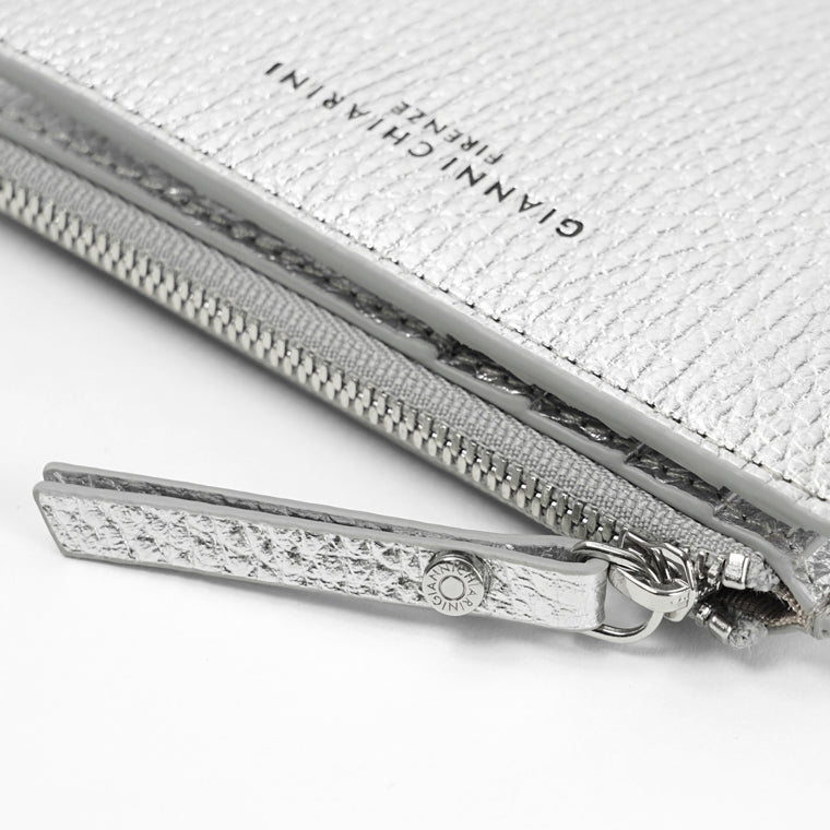 GIANNI CHIARINI レディース 2つ折り財布 PF6003 GRN LM SILVER シルバー 0406