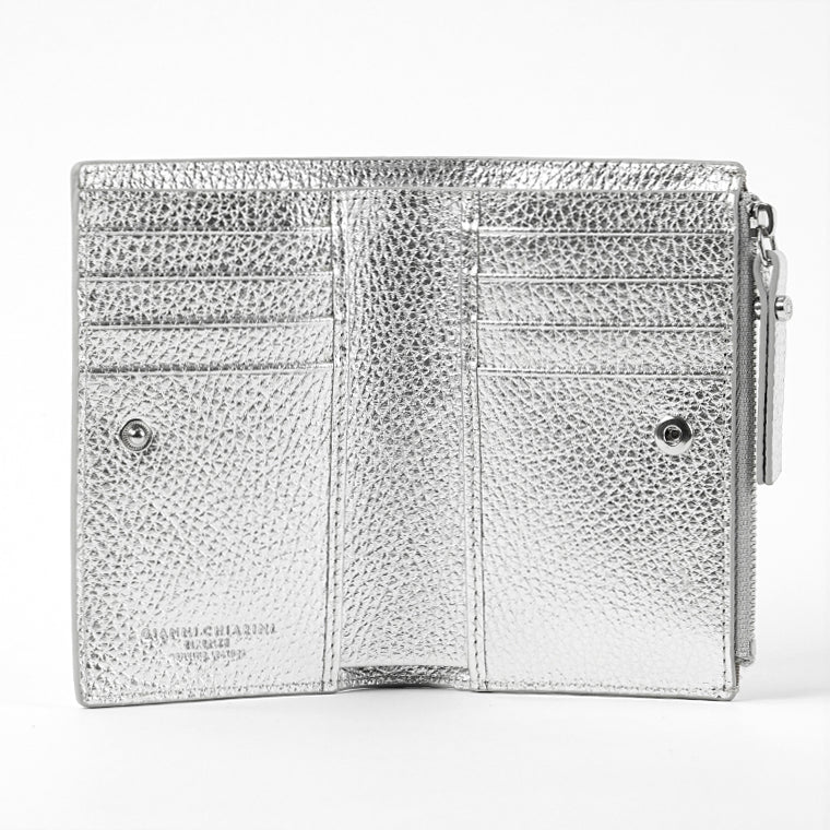 GIANNI CHIARINI レディース 2つ折り財布 PF6003 GRN LM SILVER シルバー 0406