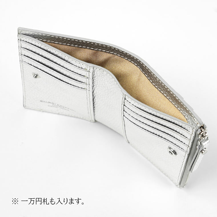 GIANNI CHIARINI レディース 2つ折り財布 PF6003 GRN LM SILVER シルバー 0406