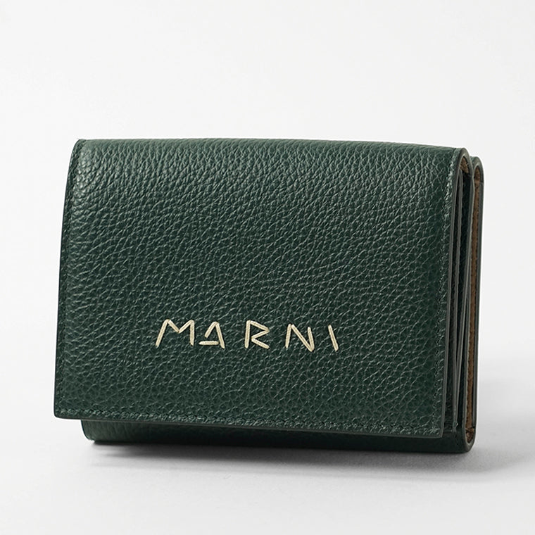 MARNI メンズ 3つ折り財布 PFMI0097U0 P6533 ダークぺトロール 00V93