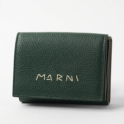 MARNI メンズ 3つ折り財布 PFMI0097U0 P6533 ダークぺトロール 00V93